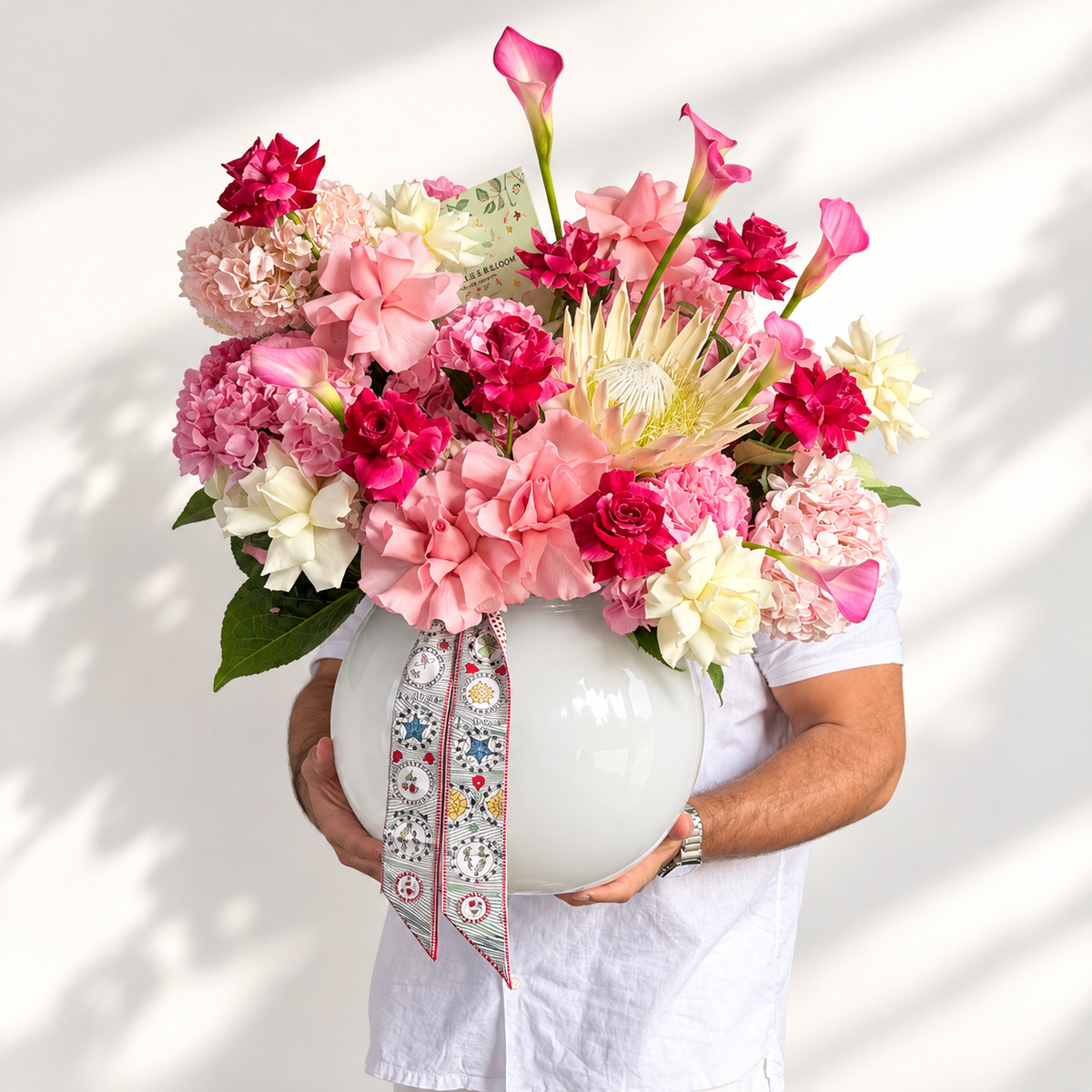 Velvet Blush Elegance Vase