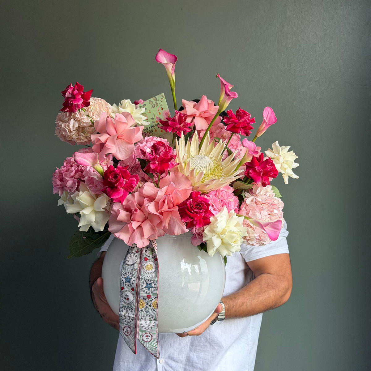 Velvet Blush Elegance Vase