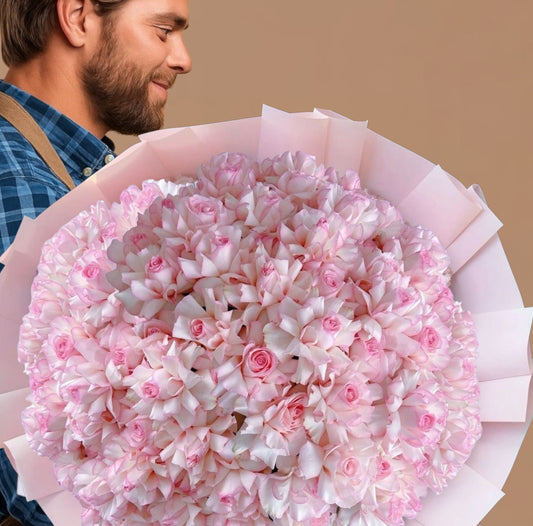 Blushing face bouquet