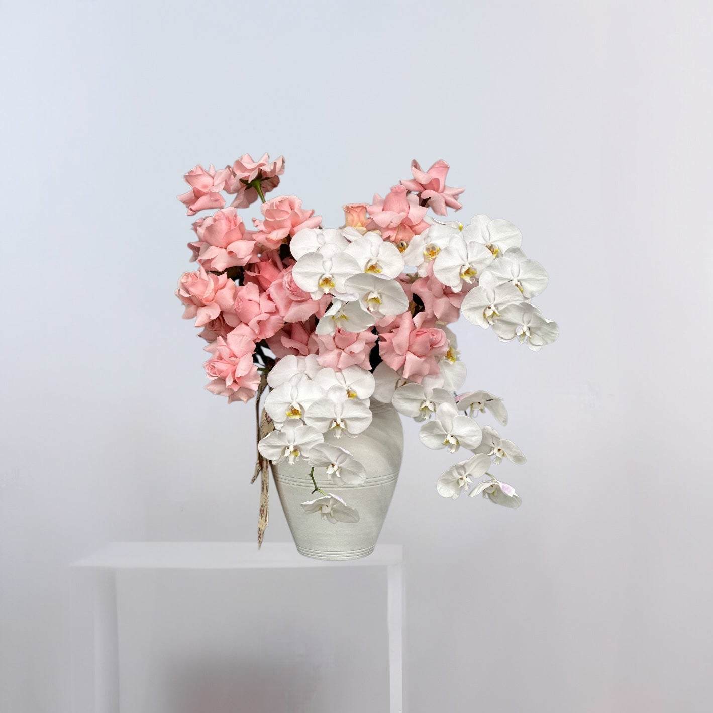 Pink Rose Orchid Vase