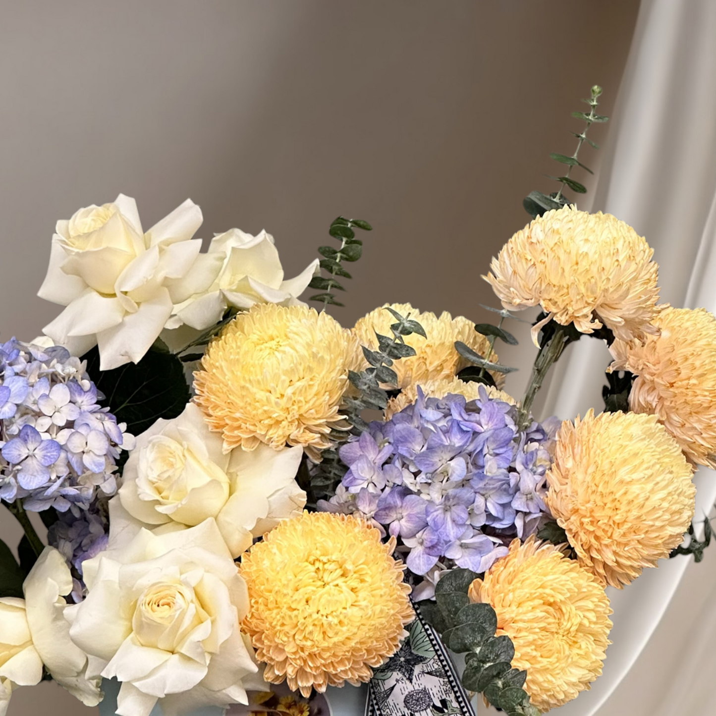 Golden pastel bloom