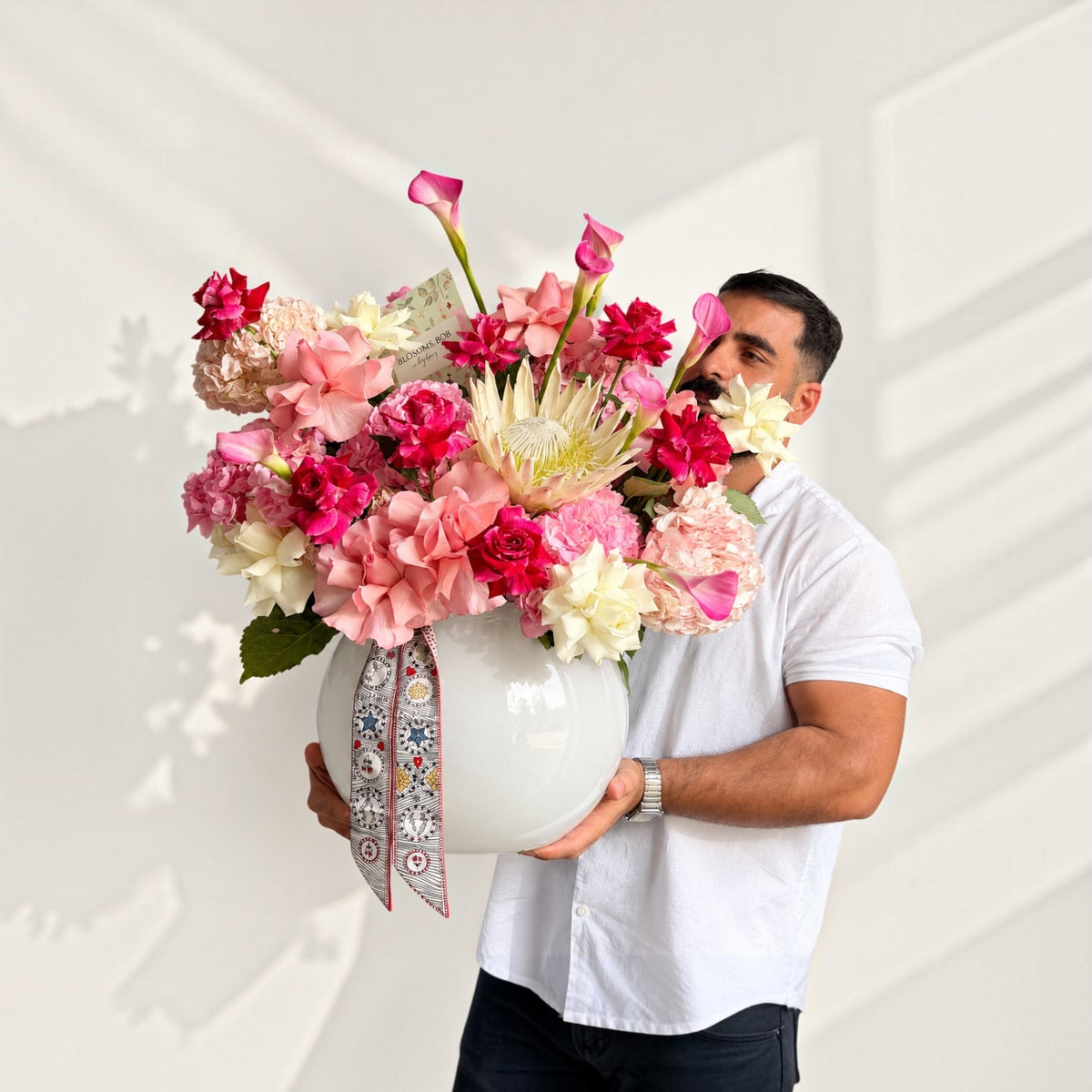 Velvet Blush Elegance Vase