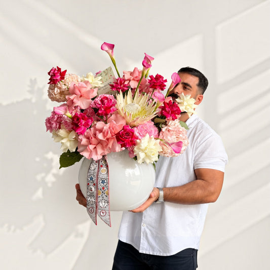 Velvet Blush Elegance Vase