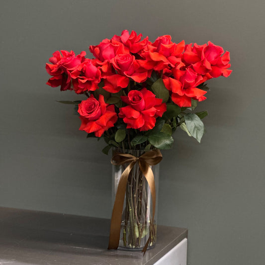Red Rose Luxe Vase