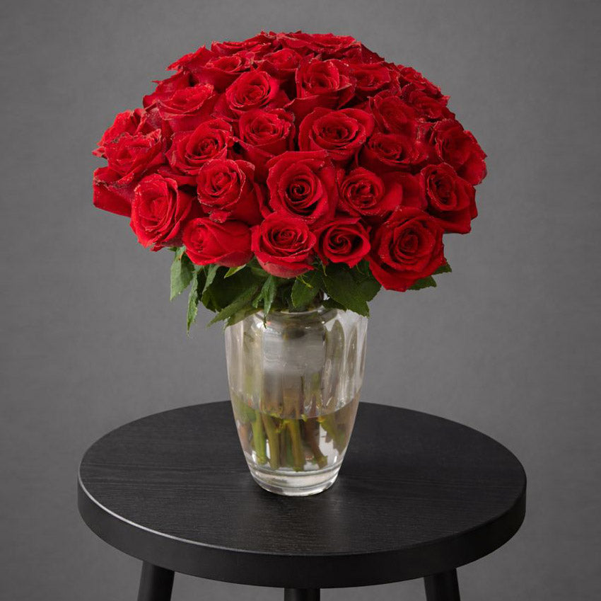 Royal Ruby Roses Vase