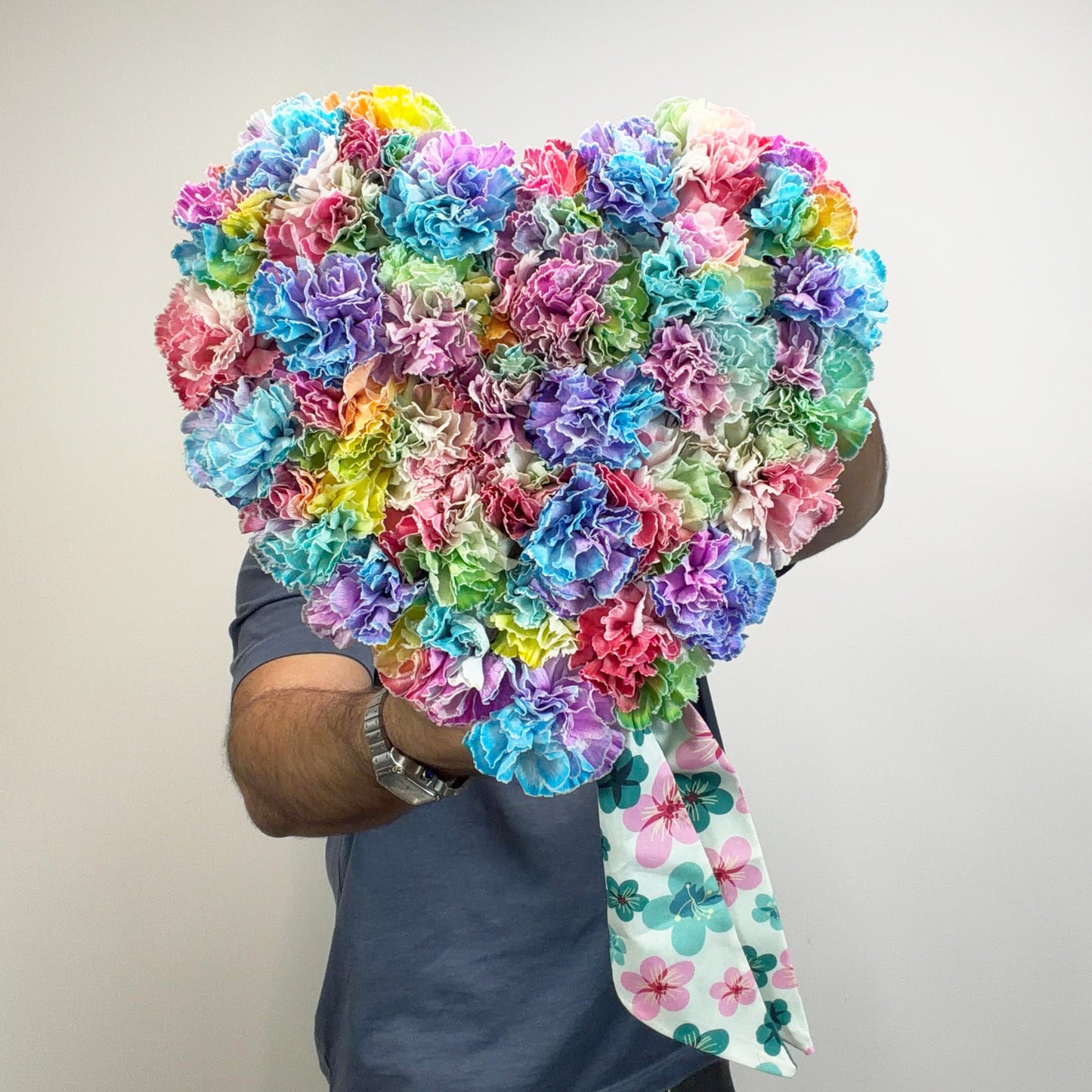 Color Burst Heart Bouquet