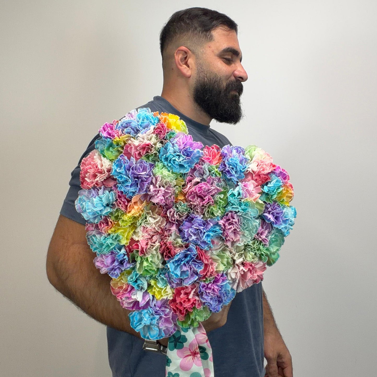 Color Burst Heart Bouquet