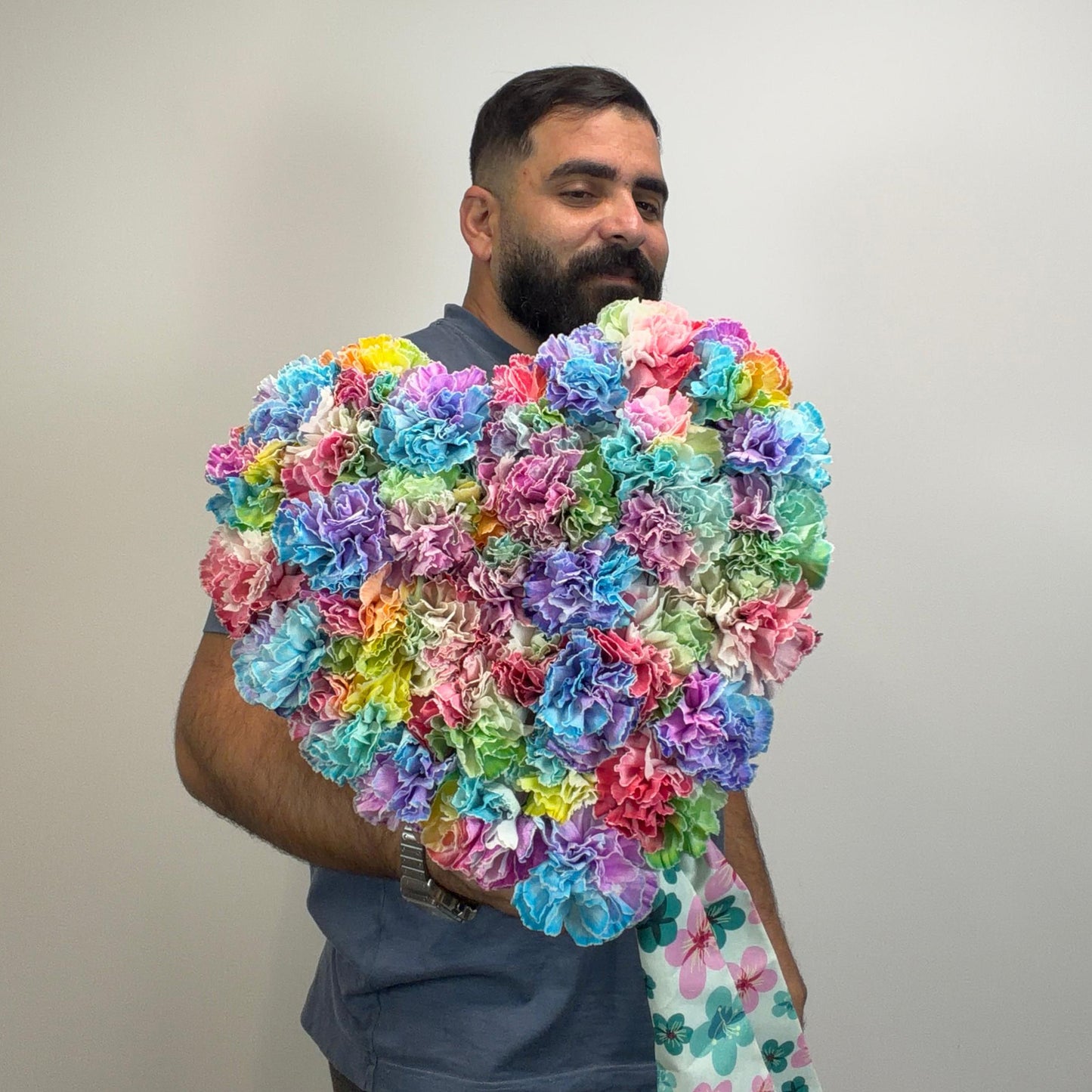 Color Burst Heart Bouquet